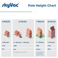 Exteriérové modulární sací trubky SkyVac Elite 50 mm — sada 6 m (4 díly, karbon)