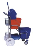 Úklidový vozík KAMZÍK - 2 košíky (kaskáda)