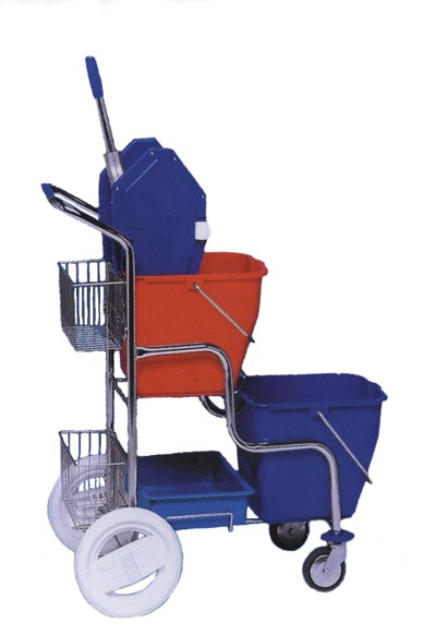 Úklidový vozík KAMZÍK - 2 košíky (kaskáda)
