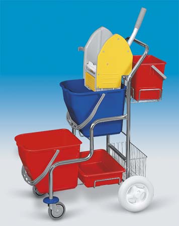 Úklidový vozík KAMZÍK ISS - košík + 6 l kbelík