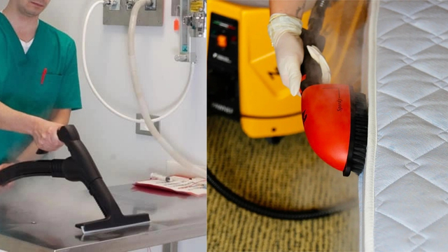 Různé typy profesionálních parních čističů pro různé druhy provozů