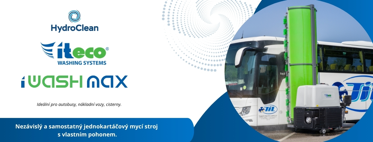 Jednokartáčový mycí stroj pro autobusy a nákladní vozidla
